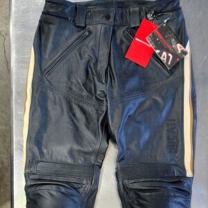 NEW Ducati Meccanica Leather Motorcycle Pants (size 48 Italian)